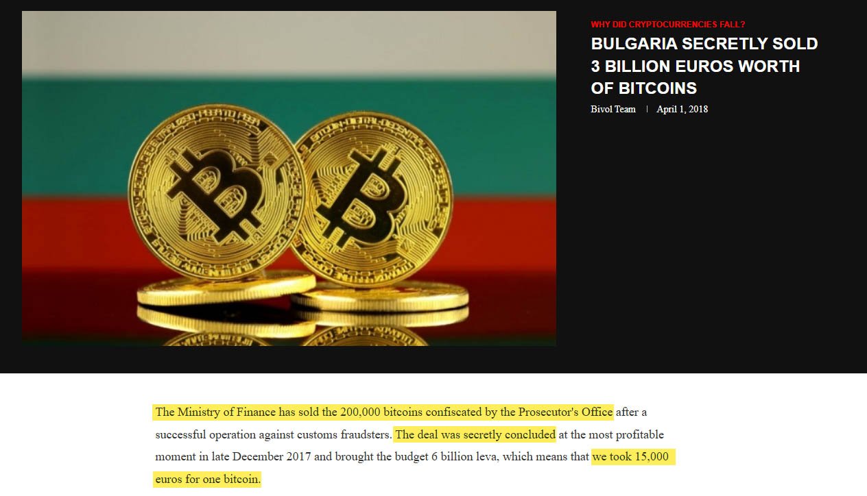 Bulgaria’s Bitcoin Sold in 2018 Now Worth 80% of National Debt 1 bulgaria sold its bitcoin