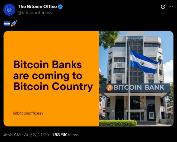 El Salvador Pushes Forward With Plans for World’s First Bitcoin Bank 1 el salvador bitcoin bank